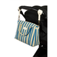 Organizador de cochecito y mini bolso stories limited edition - Green blue stripes