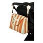 Organizador de cochecito y mini bolso stories limited edition - Green orange stripes