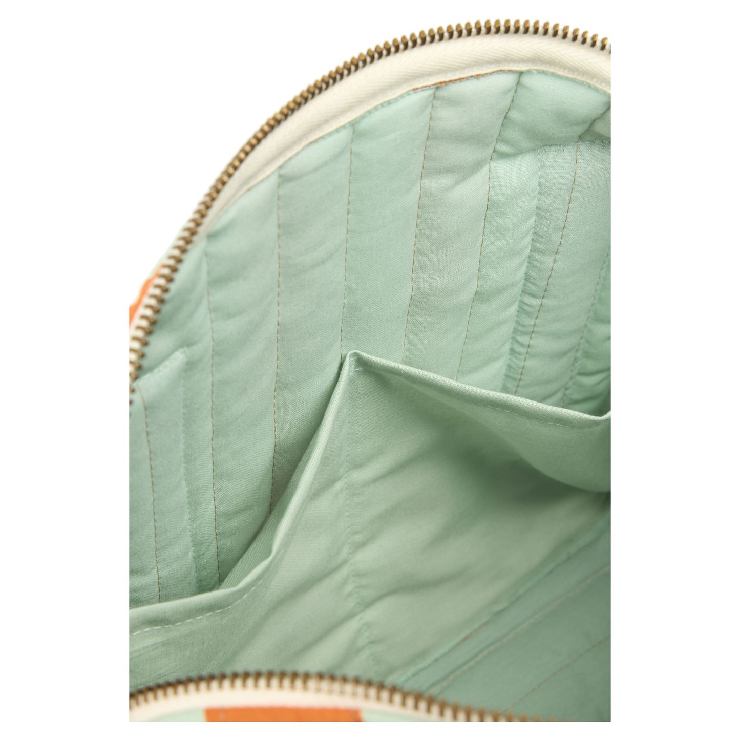 Organizador de cochecito y mini bolso stories limited edition - Green orange stripes