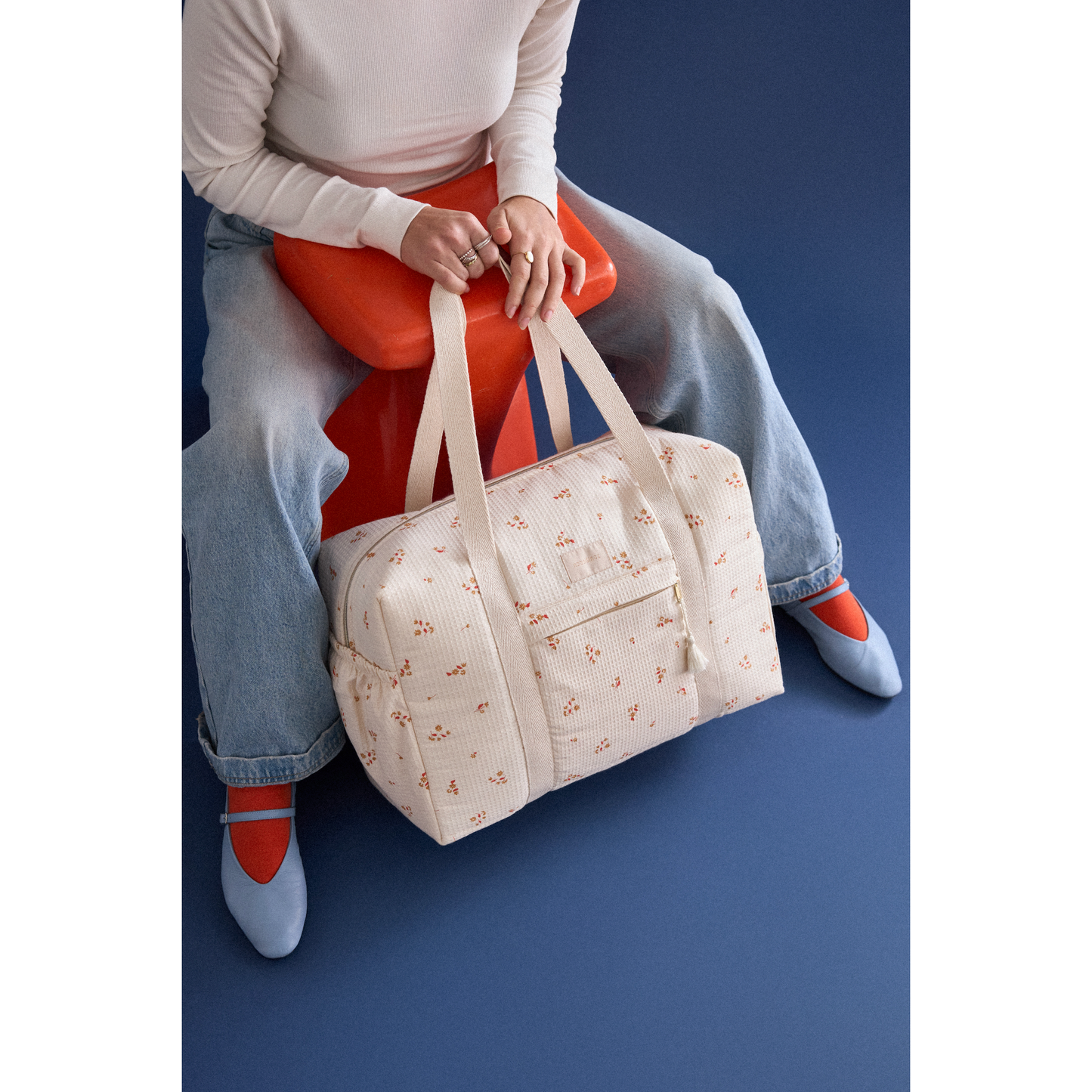 Bolso cambiador impermeable Opera - Yellow lily