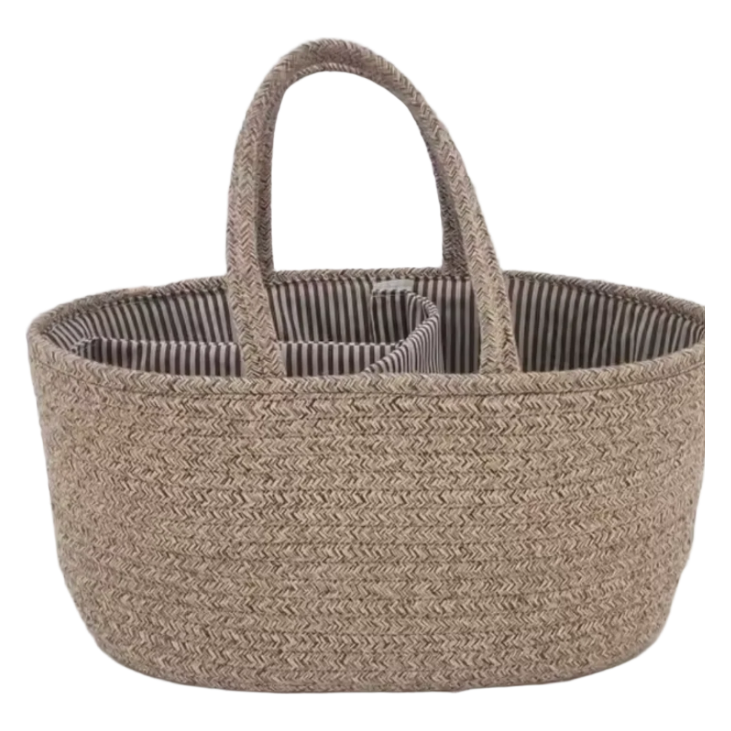 Canasto mudador Caddy Diaper - algodón & stripes