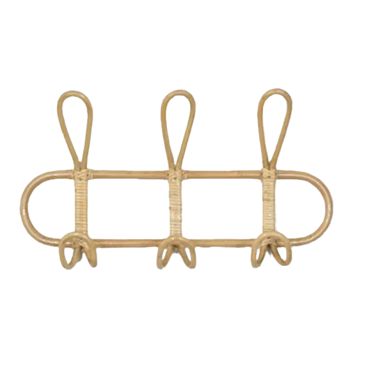 Perchero Rattan triple