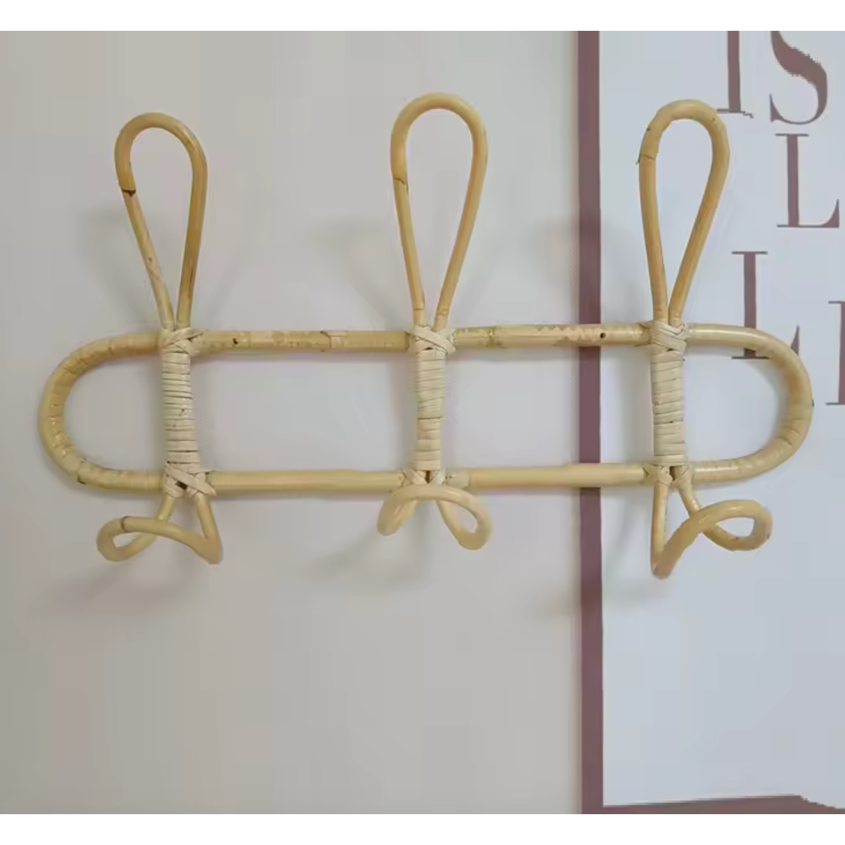 Perchero Rattan triple