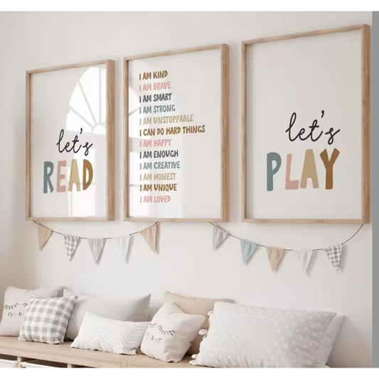 Lámina / poster set de 3 - Read & Play