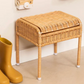 Taburete con almacenamiento rattan