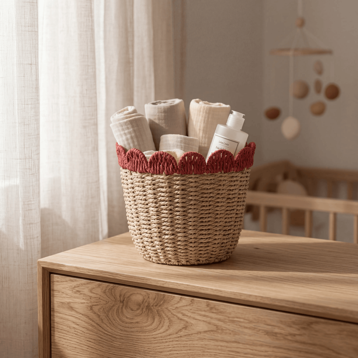 Canasto scalloped red