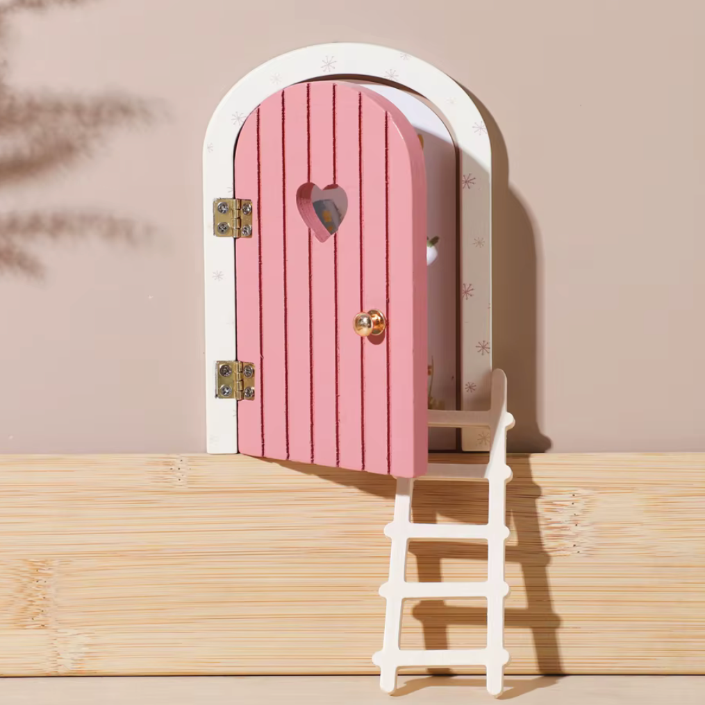 Puerta de madera para ratoncitos - Pink