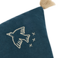 Cojín rectangular tassel bordado de lino francés lavado L1NO - Deep blue