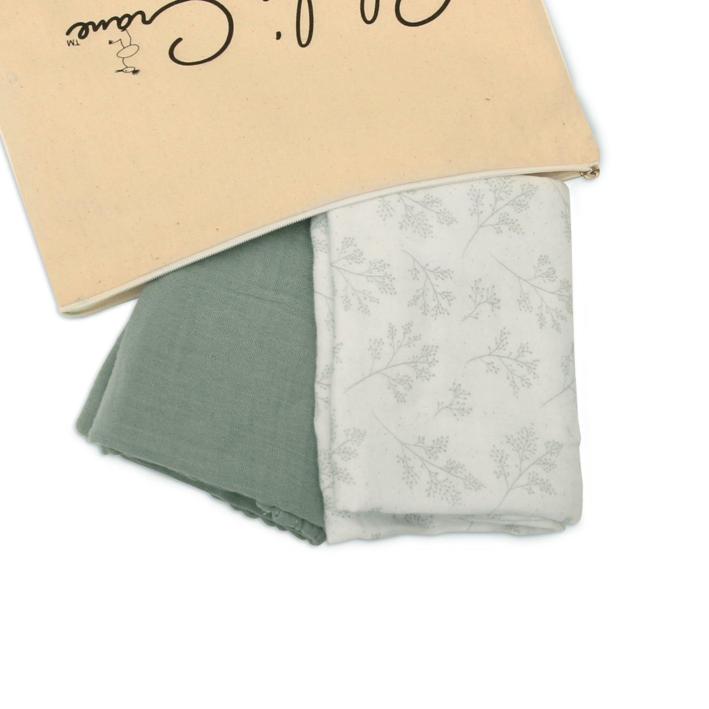 PRE-VENTA Set 2 Swaddles Muselina - Pearl Blossom and Lichen