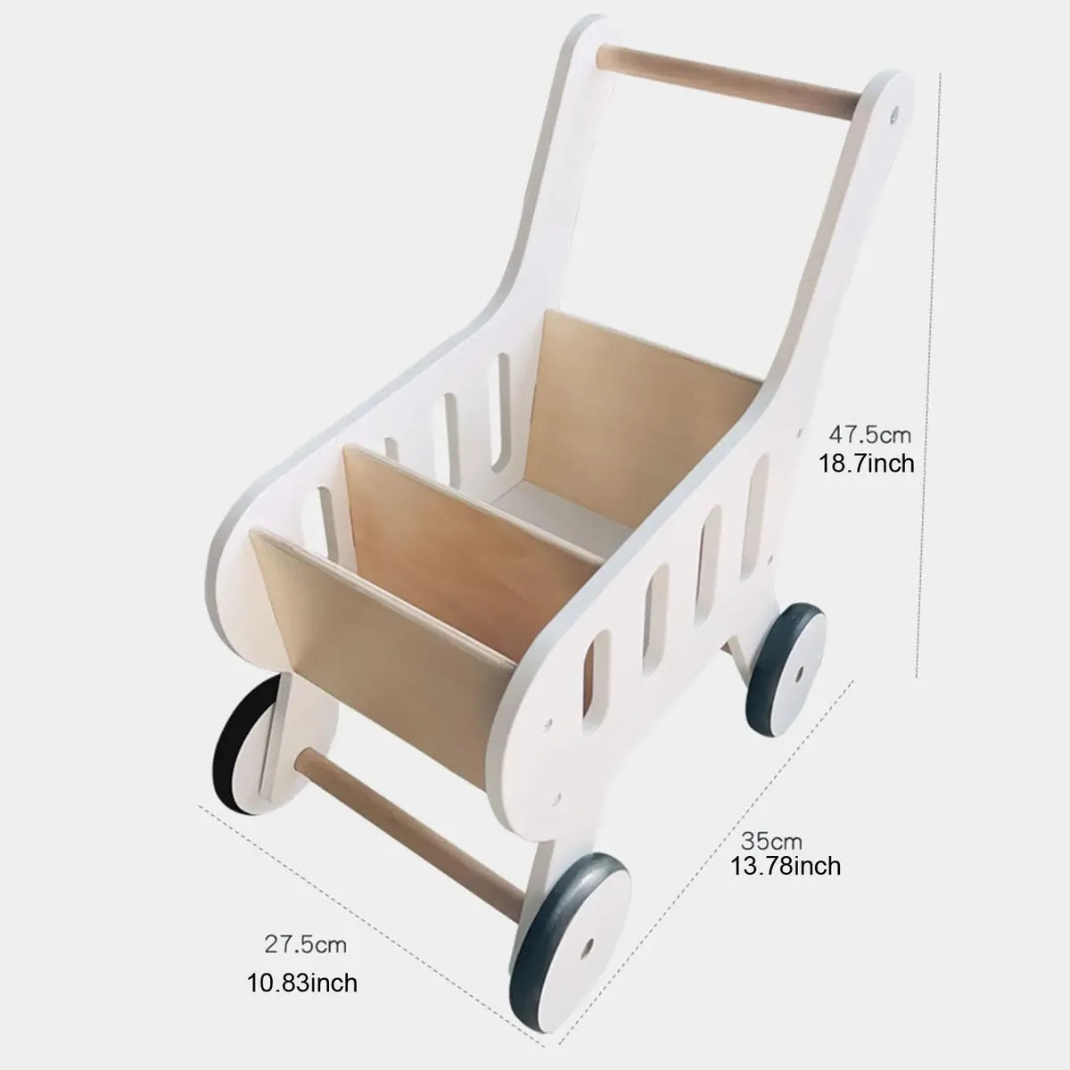 Carrito de supermercado madera
