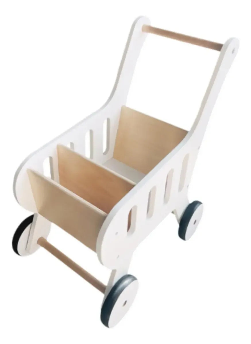 Carrito de supermercado madera