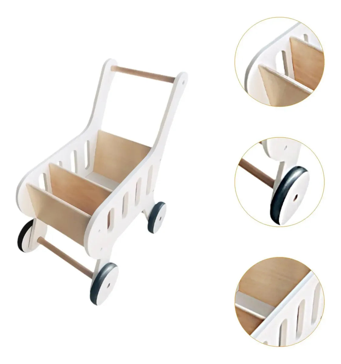Carrito de supermercado madera