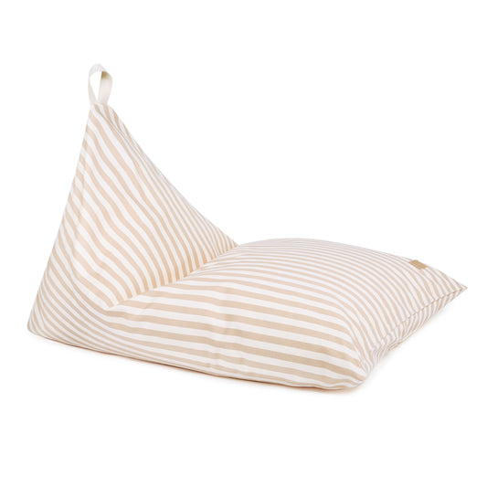 Pouff Essaouira Twill - Taupe Stripes Natural