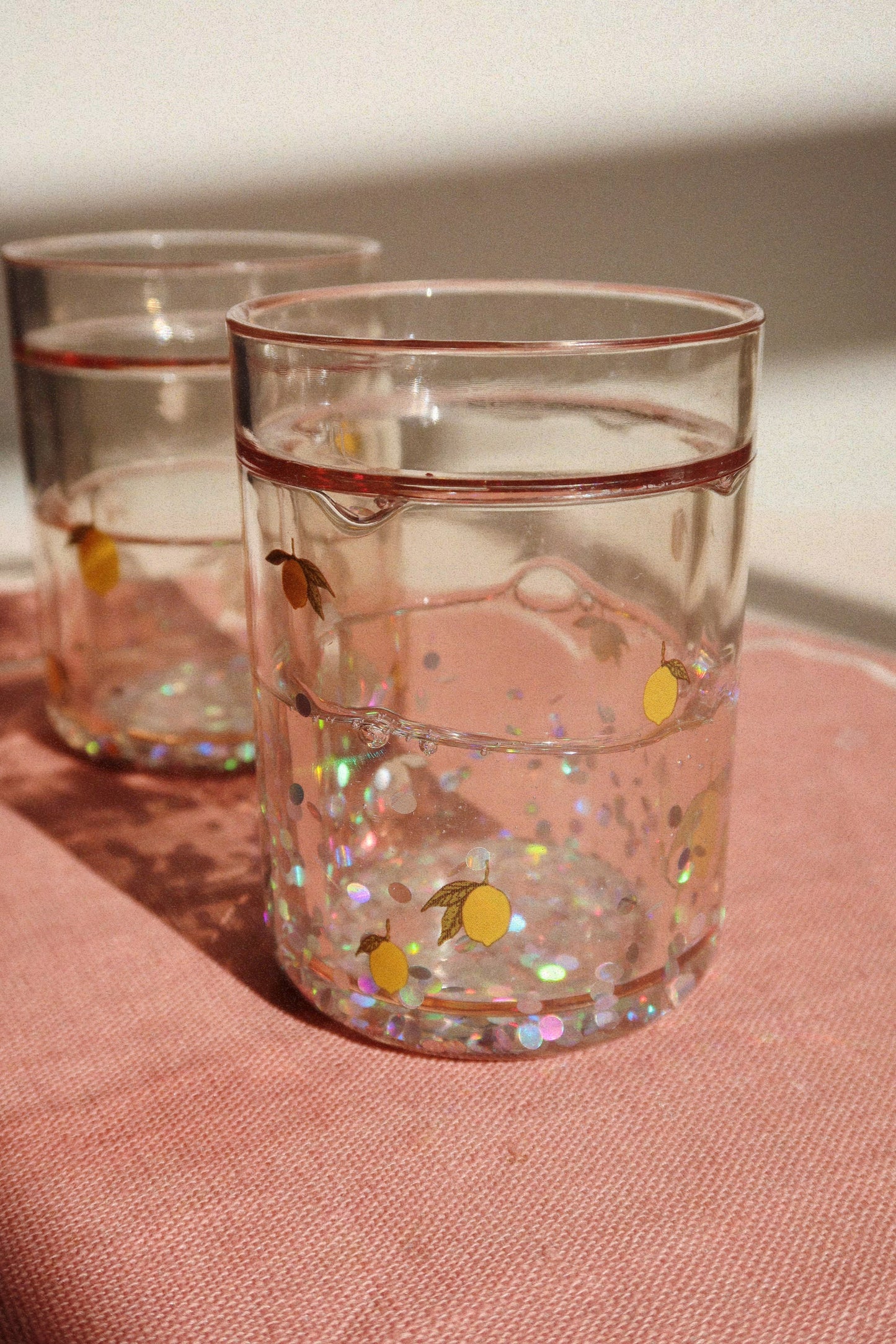 Set 2 Vasos Glitter - Lemon