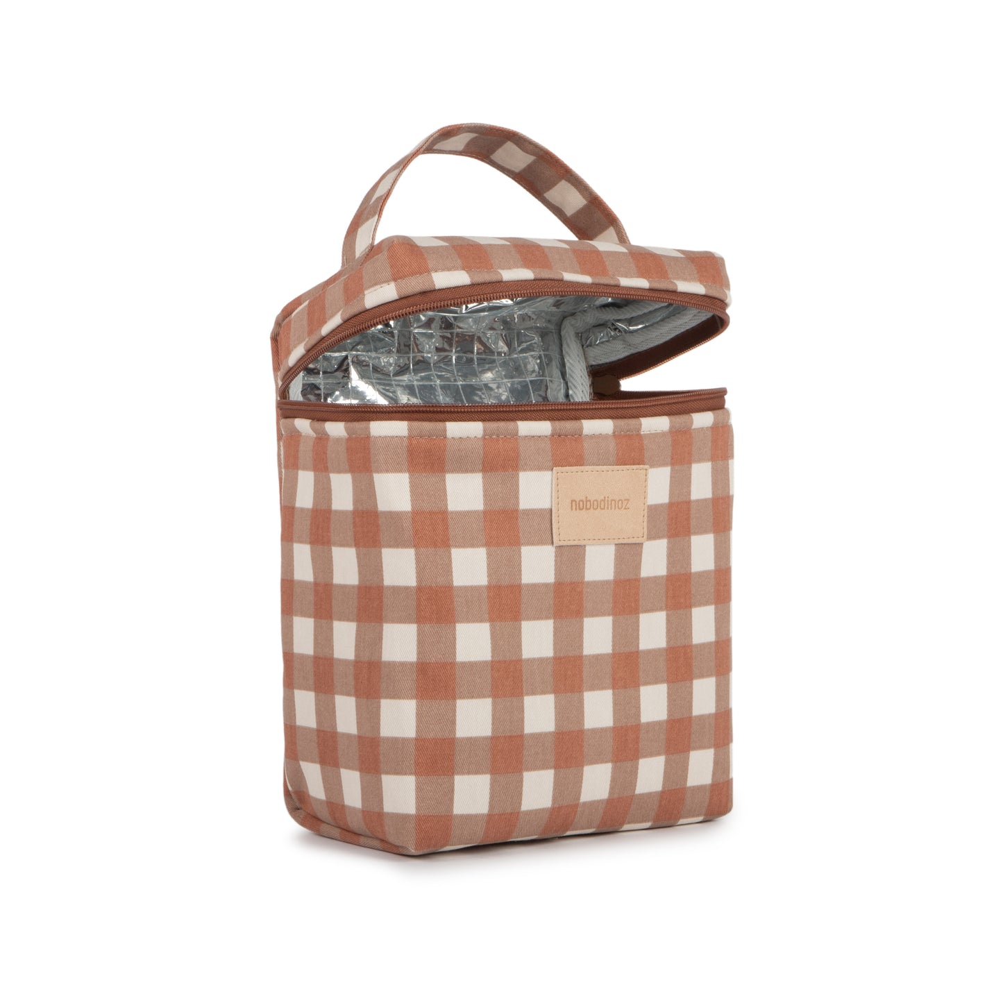 Bolsa Isotérmica Hyde Park para almuerzo y mamaderas - Terracota Checks