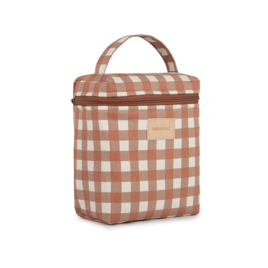 Bolsa Isotérmica Hyde Park para almuerzo y mamaderas - Terracota Checks