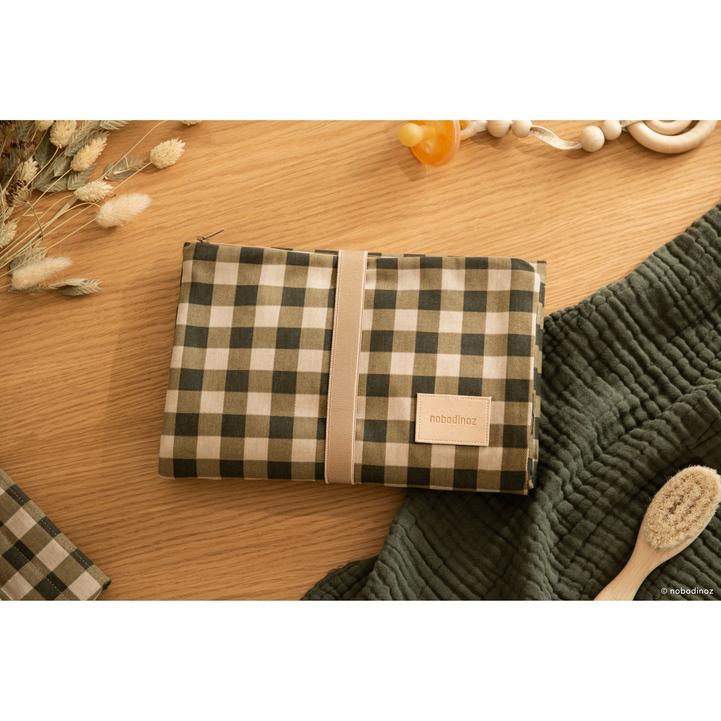 Mudador Portatil Impermeable Hyde Park - Green checks