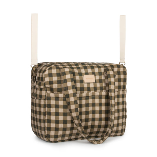 Bolso cambiador impermeable apto para coche Hyde Park - Green Checks