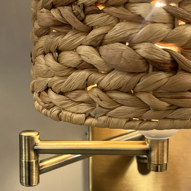 Aplique fibra natural - bronce