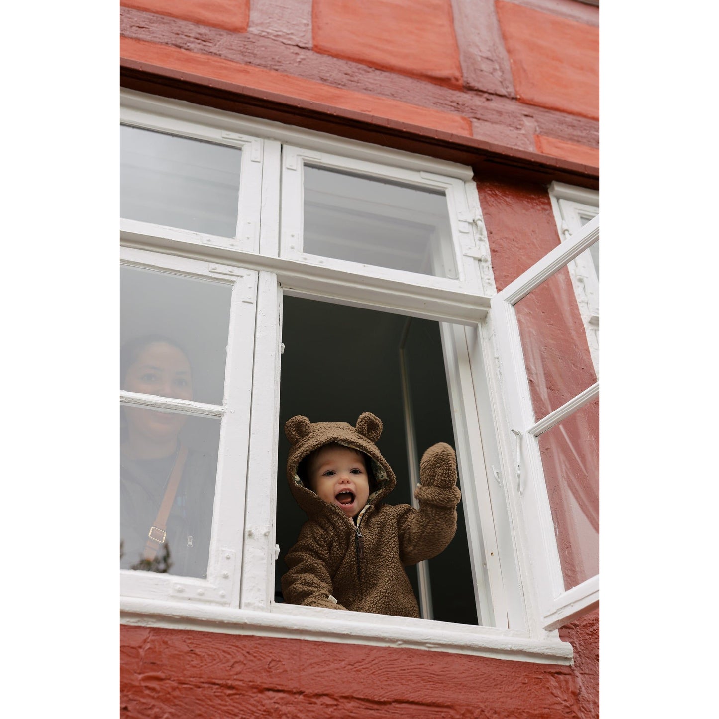Mitones Grizz teddy baby mittens - Shitake