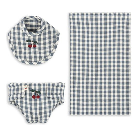 Set de muda para muñeca - Blue check