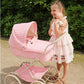 Coche / Moises Vintage para muñecas - Bubblegum check