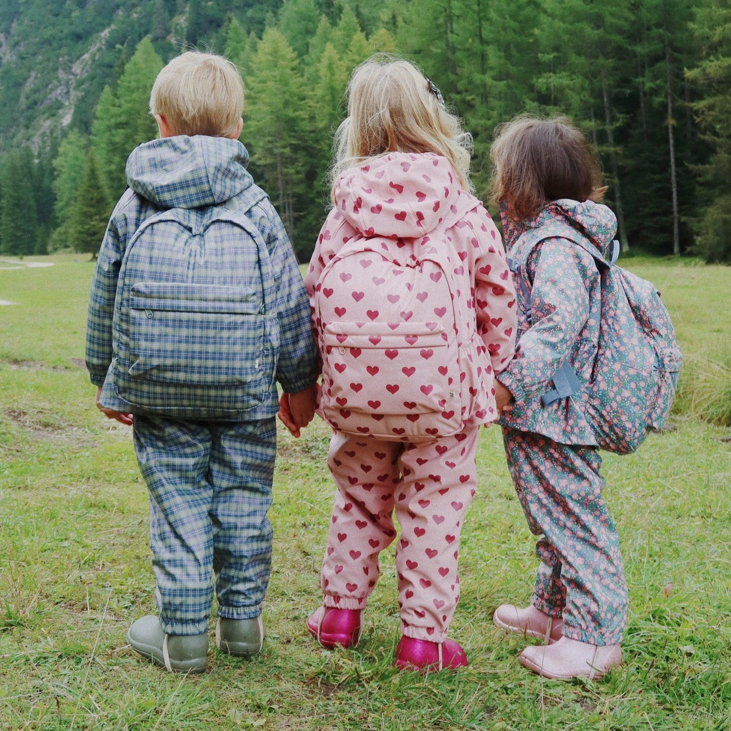 Mochila Impermeable Rainy Kids Midi - Amour pink