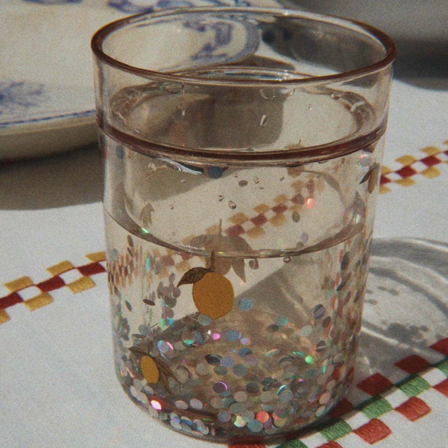 Set 2 Vasos Glitter - Lemon