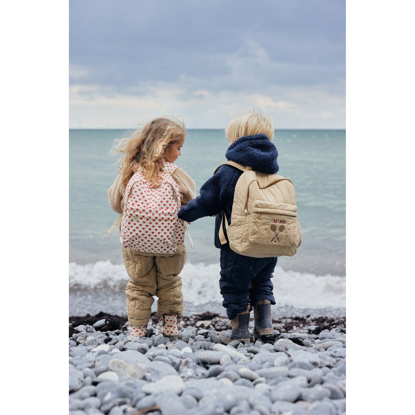 Mochila Impermeable Rainy Kids Midi - Coeur Rouge