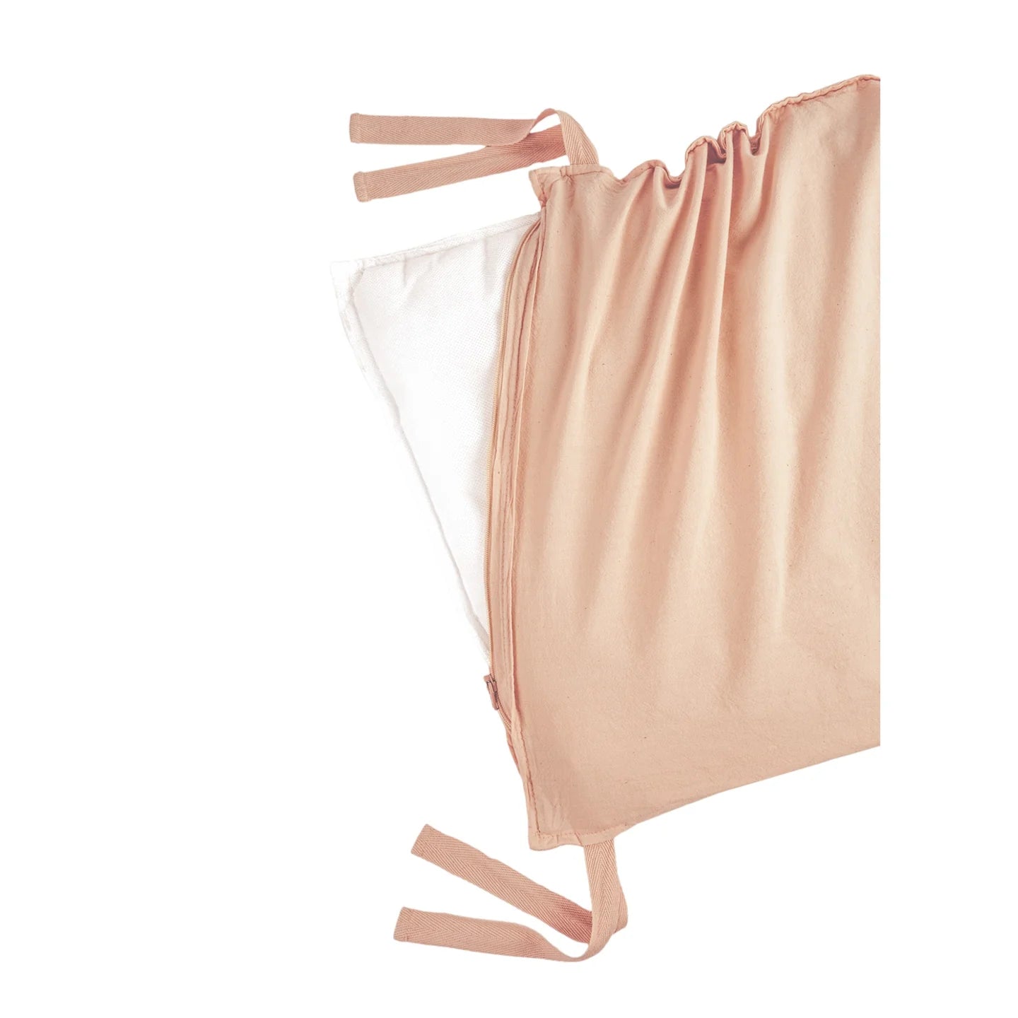 Protector de cuna Wabi Sabi con cierre - Powder pink