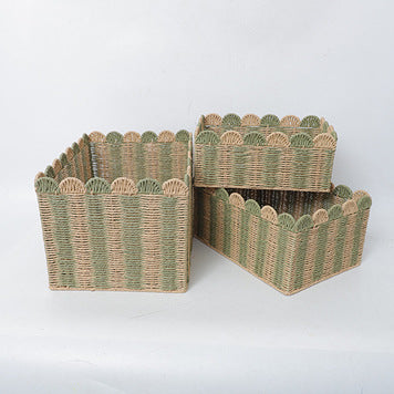 Canastos scalloped XL - bicolor