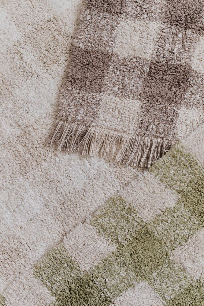 Alfombra lavable - Vichy Marrón