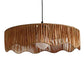 Lámpara colgante scalloped rafia