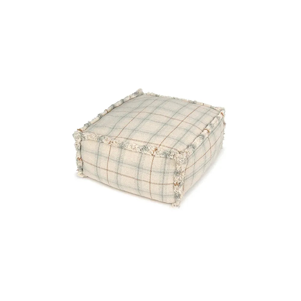 Pouf Handloom blue sage