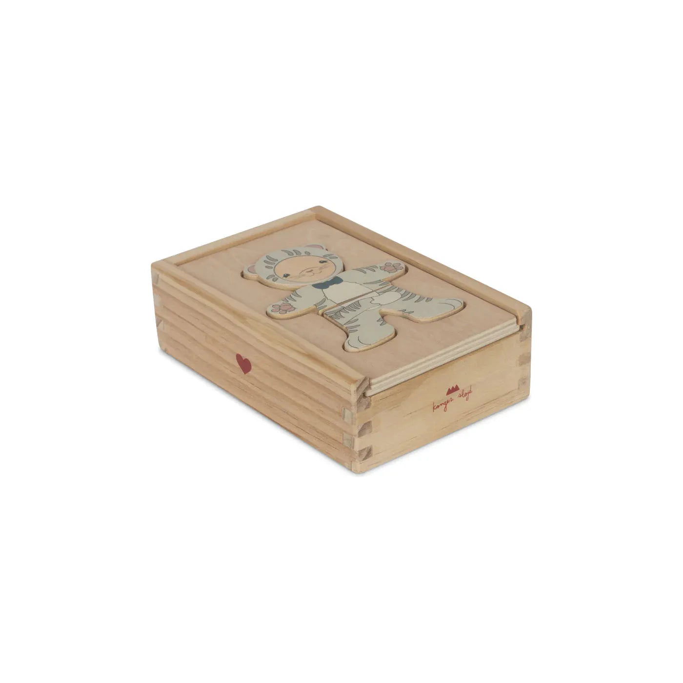 Puzzle osito de madera para vestir animales fsc