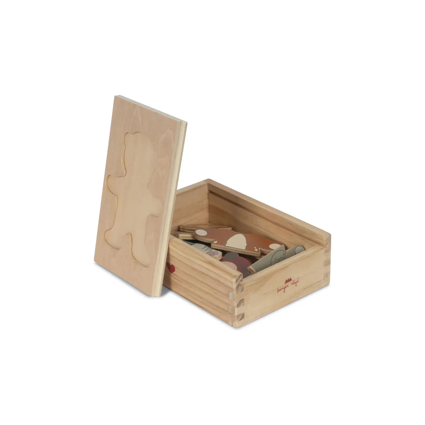 Puzzle osito de madera para vestir animales fsc