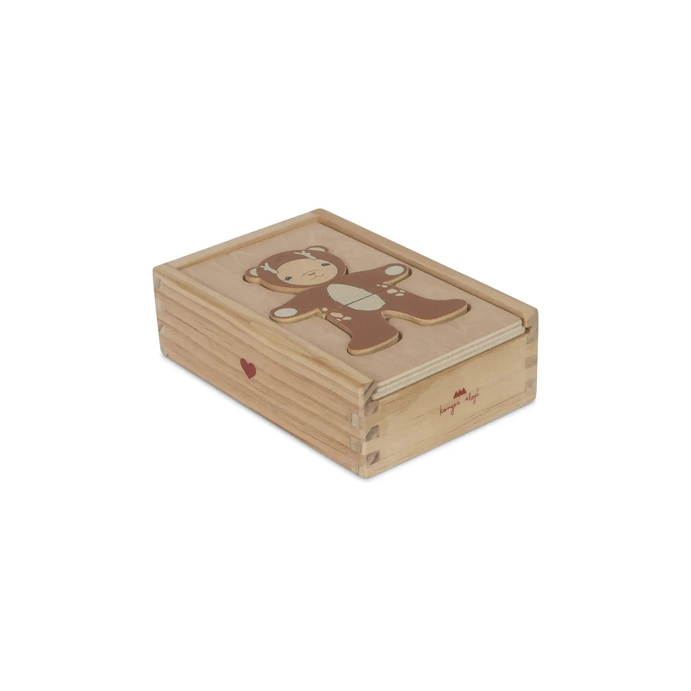 Puzzle osito de madera para vestir animales fsc