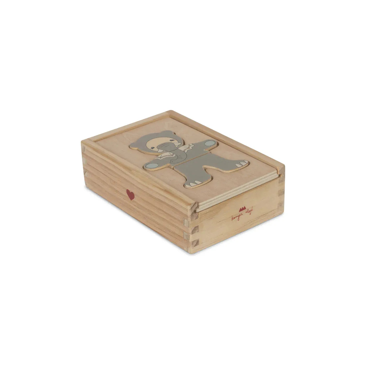 Puzzle osito de madera para vestir animales fsc