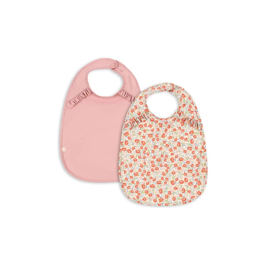 Set 2 Baberos comida con vuelitos - Kaluka / bridal rose