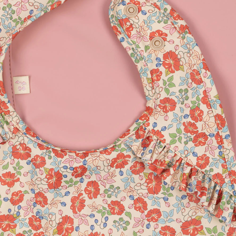 Set 2 Baberos comida con vuelitos - Kaluka / bridal rose