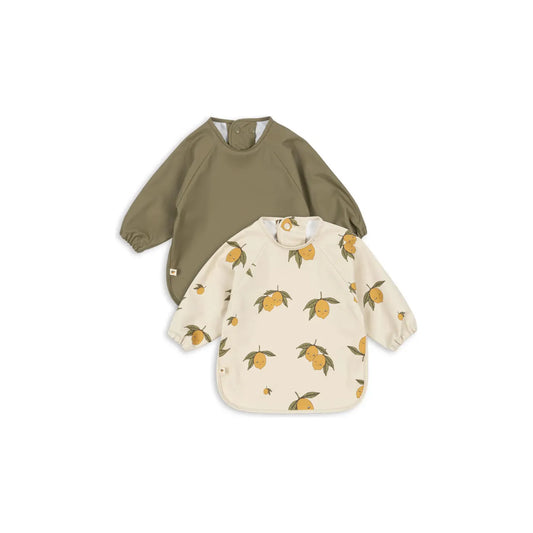 Set 2 Baberos con mangas / Delantales  - Sweet and sour / Aloe