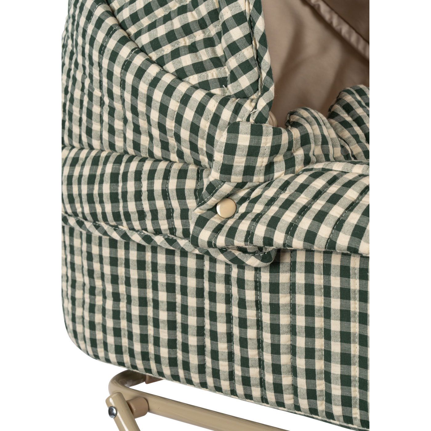 Coche / Moises Vintage para muñecas - Smoke pine check