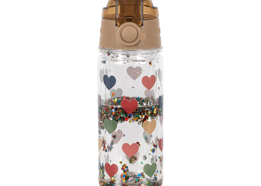 Botella bon coeur coloré glitter