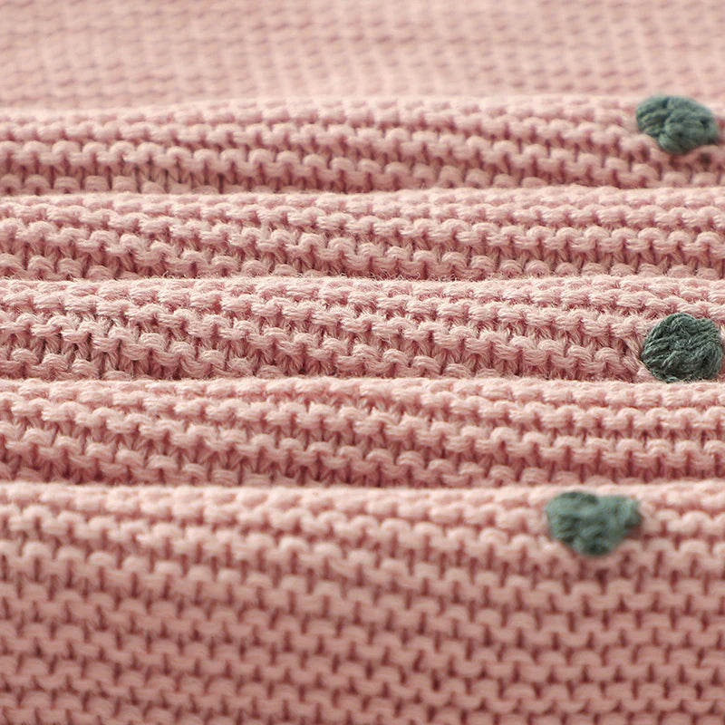 Manta Tejida colors dots - Light Rose