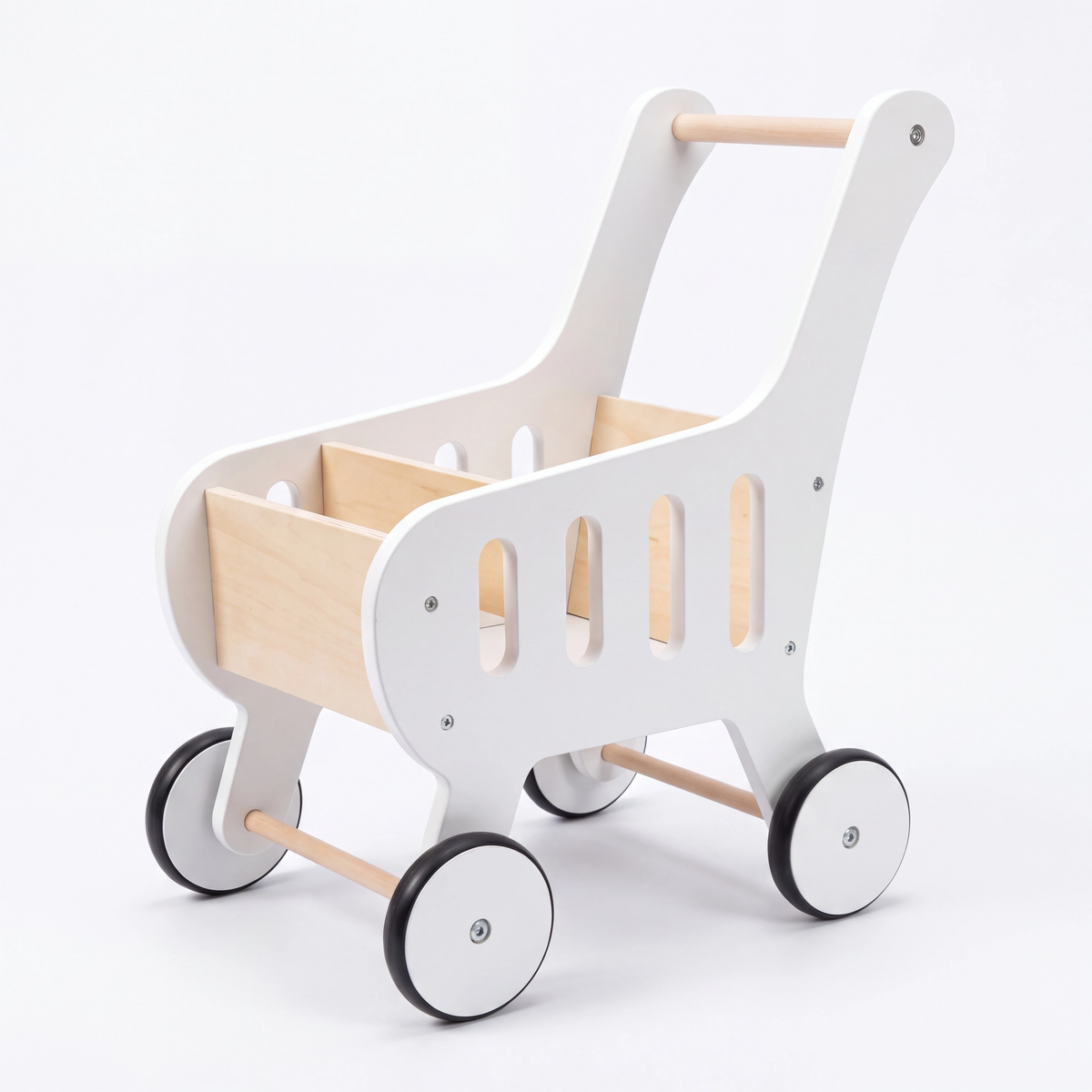 Carrito de supermercado madera