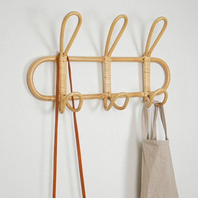 Perchero Rattan triple
