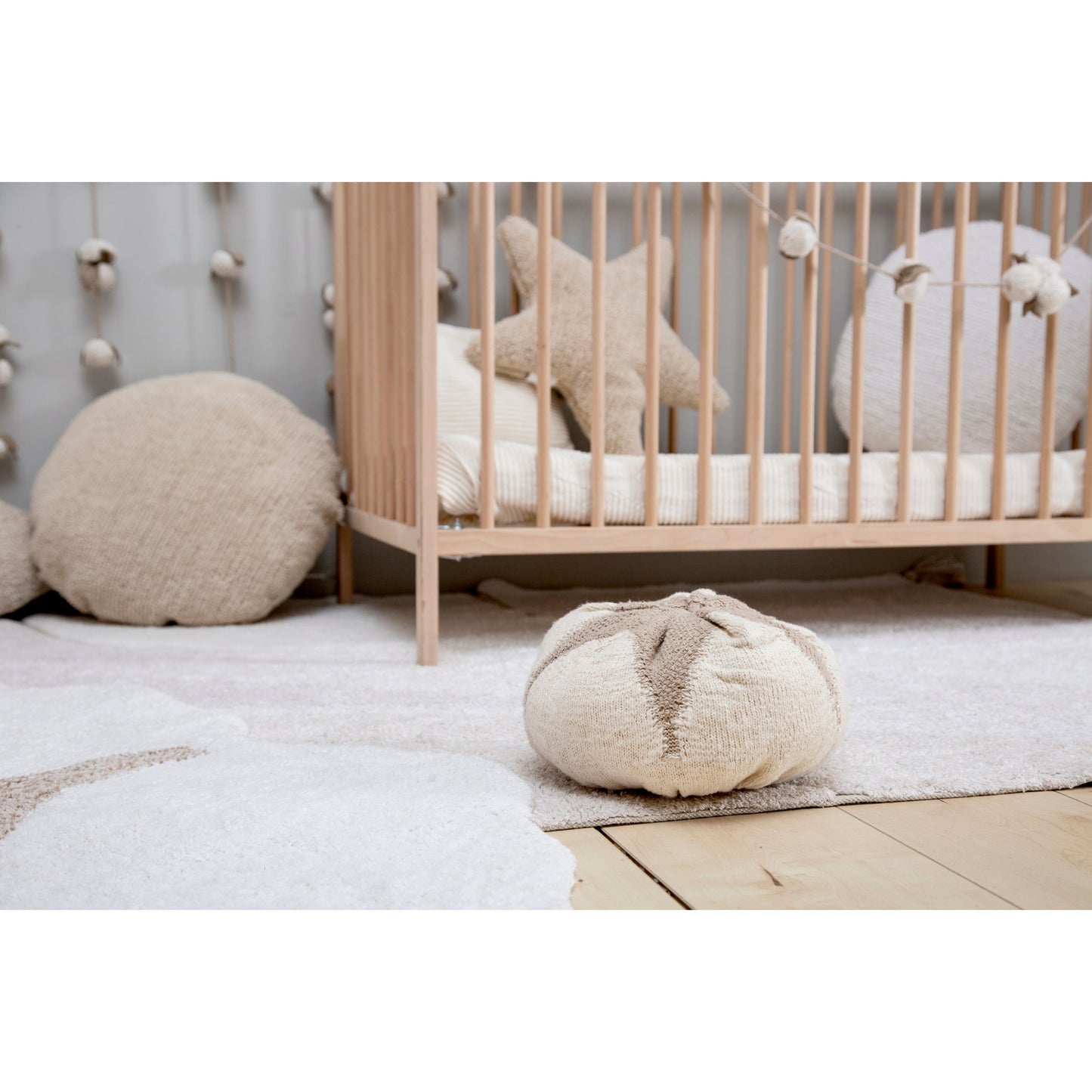 Cojín de punto Cotton boll