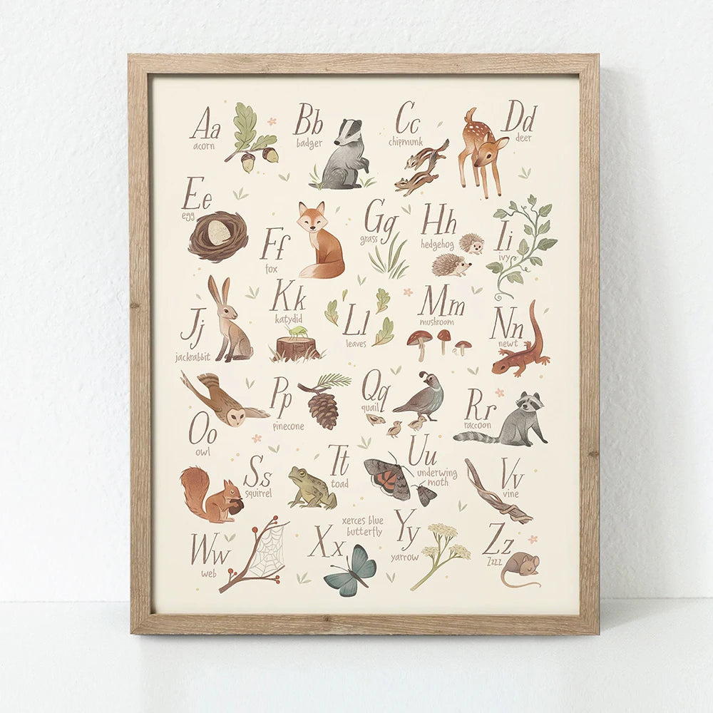Lámina / poster - Nature alphabet