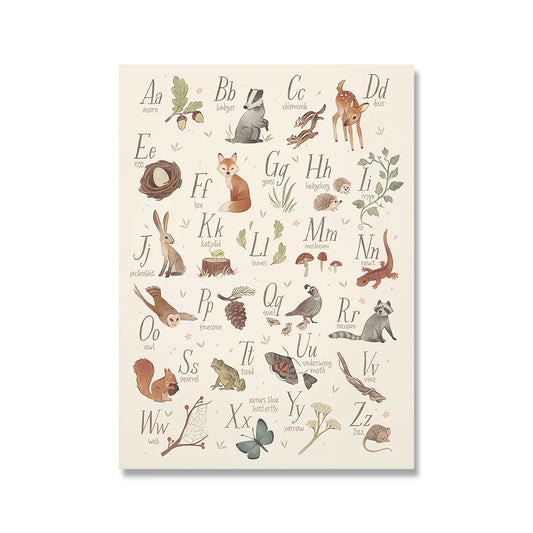 Lámina / poster - Nature alphabet