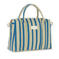 Organizador de cochecito y mini bolso stories limited edition - Green blue stripes
